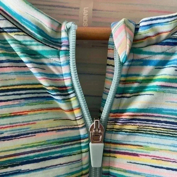 Lands End Size 16 Zip Front One Piece Swimsuit EUC- like new - Picture 4 of 9